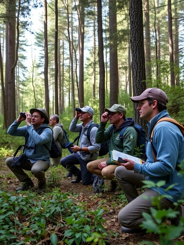 A photograph capturing ACCL members conducting an anti-poaching patrol in the Lancon-Provence area, showcasing their commitment to protecting wildlife.